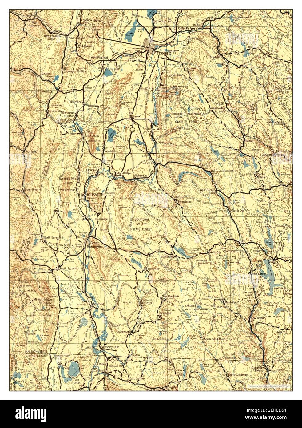 Housatonic, Massachusetts, map 1943, 1125000, United States of America by Timeless Maps, data U