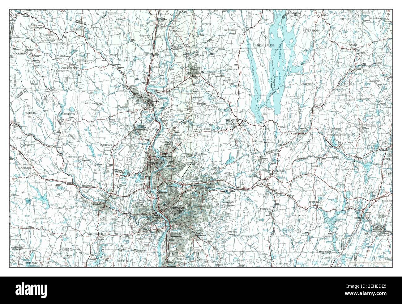Holyoke, Massachusetts, map 1985, 1100000, United States of America by