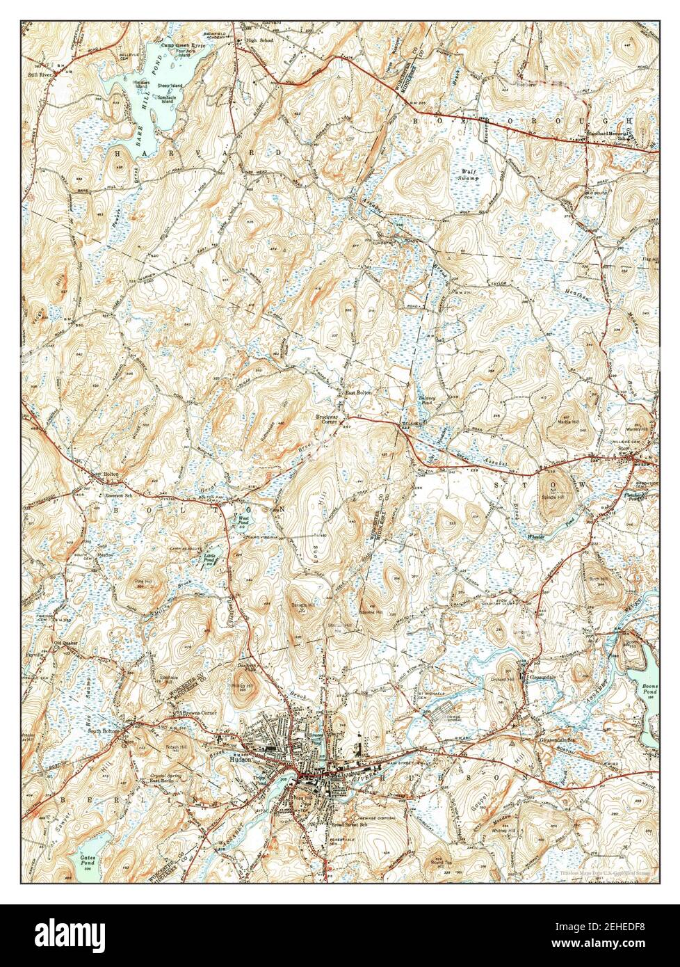 Hudson, Massachusetts, map 1943, 131680, United States of America by