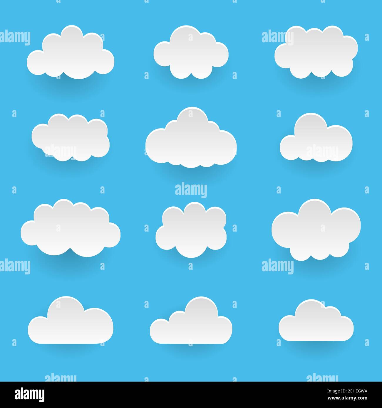 Blue sky and white clouds background Stock Vector Images - Alamy