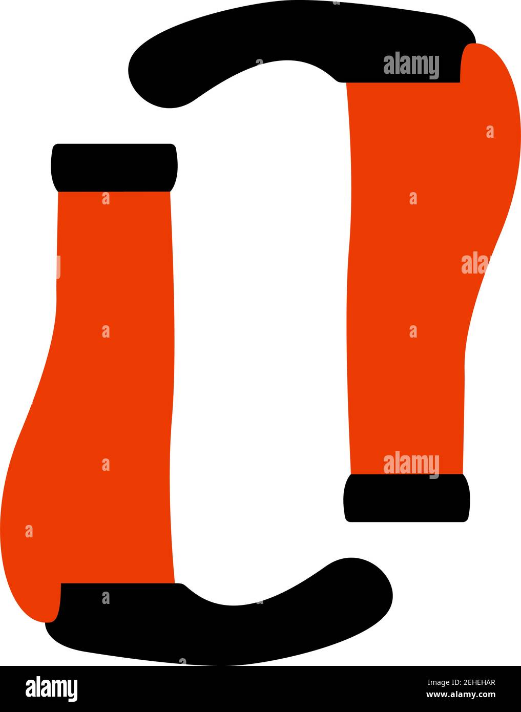 Bike Grips Icon. Flat Color Design. Vector Illustration. Stock Vector