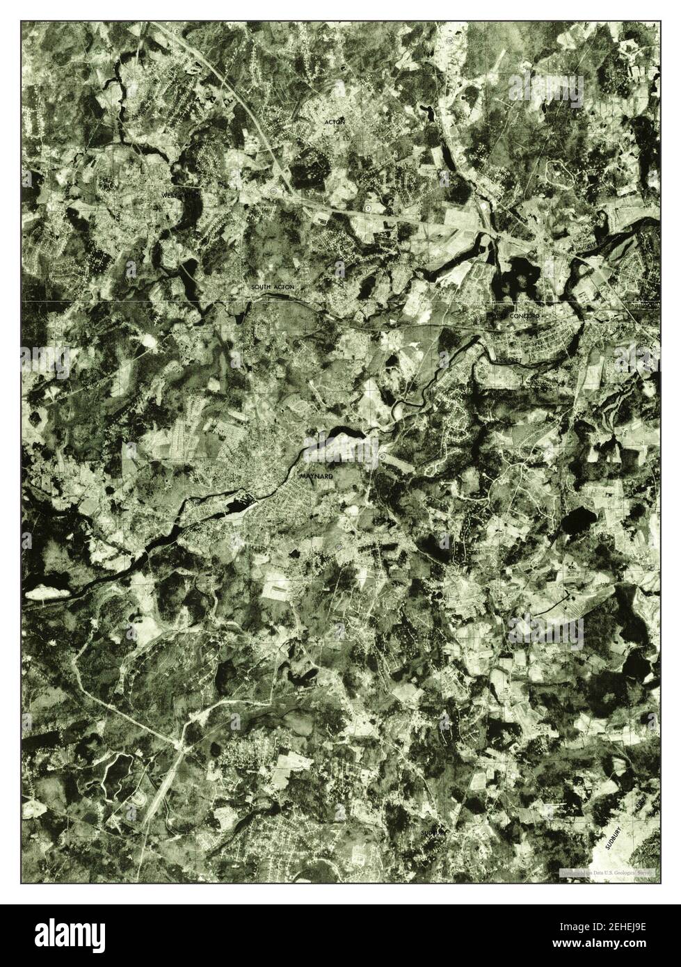 Maynard, Massachusetts, map 1977, 125000, United States of America by