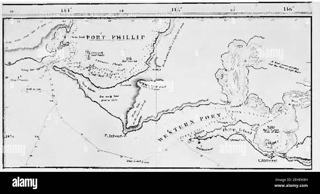 Page 310 map (The Life of Matthew Flinders Stock Photo Alamy