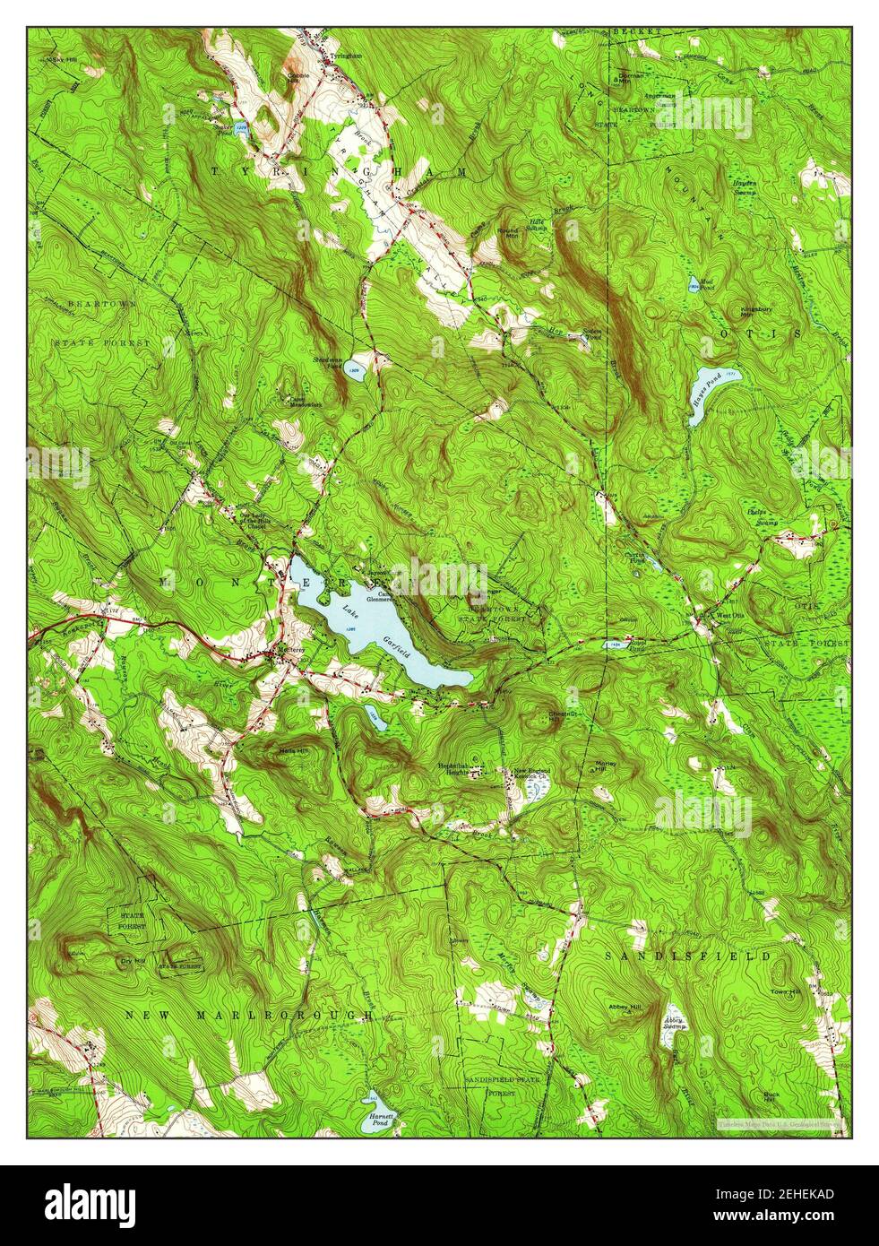Monterey, Massachusetts, map 1958, 124000, United States of America by