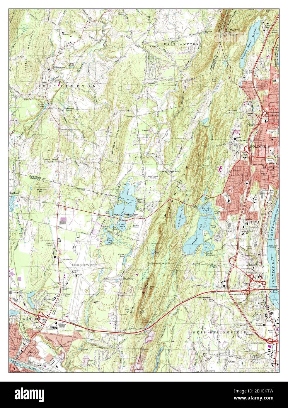 Mount Tom Map Mount Tom, Massachusetts, map 1972, 1:25000, United States of America ...