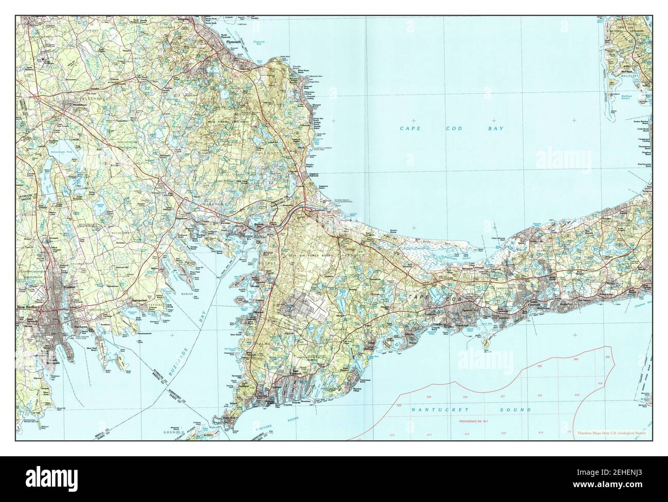 New Bedford, Massachusetts, map 1994, 1100000, United States of