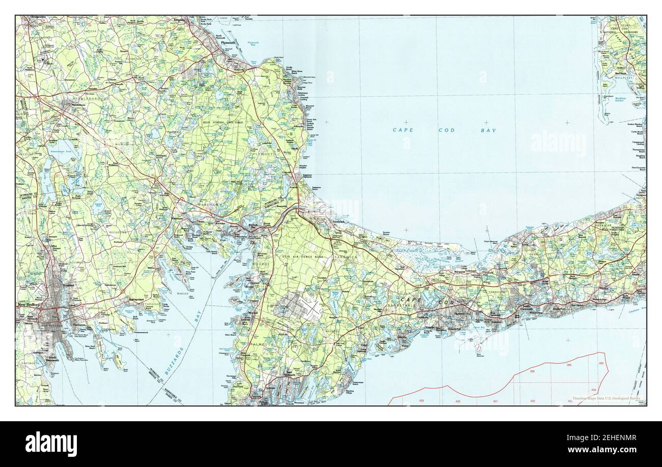 New Bedford, Massachusetts, map 1986, 1100000, United States of