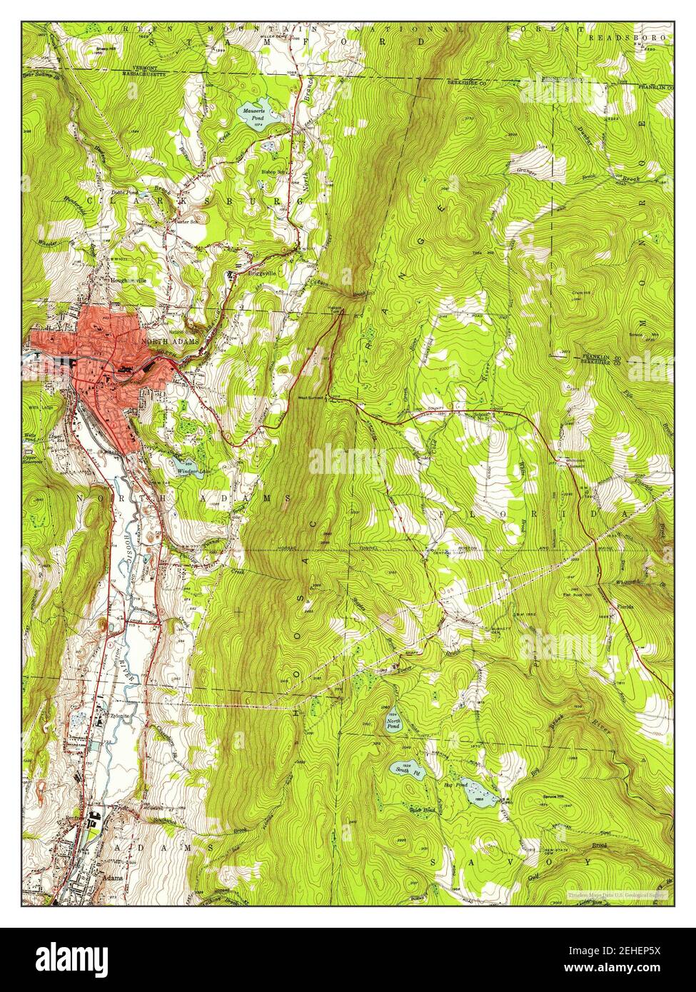 North Adams, Massachusetts, map 1944, 124000, United States of America