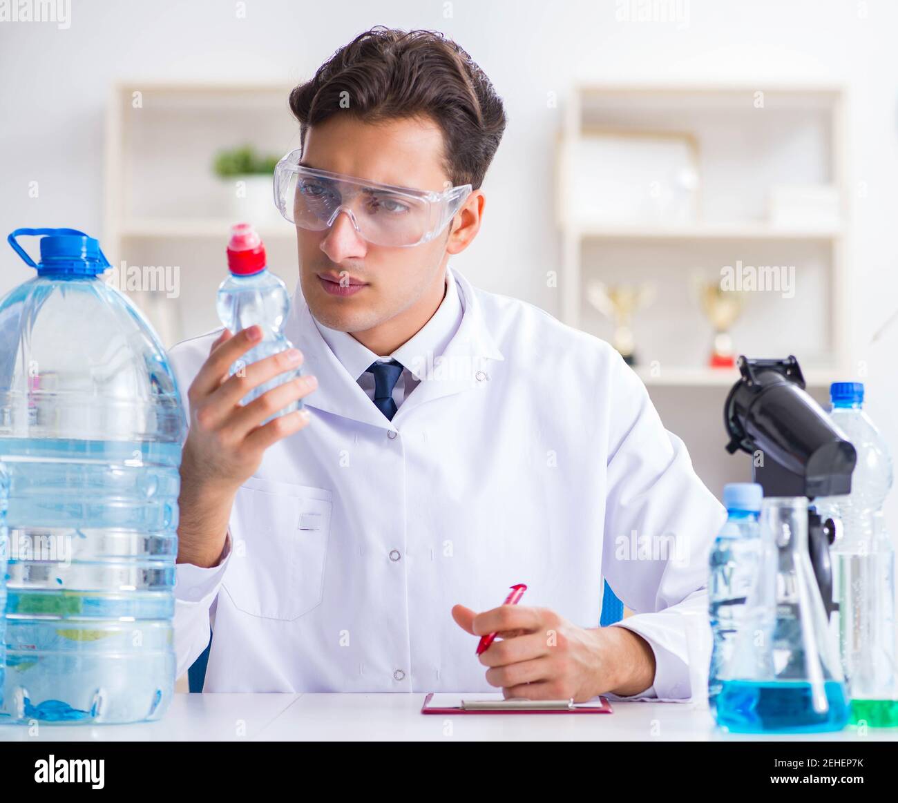 The lab assistant testing water quality Stock Photo Alamy