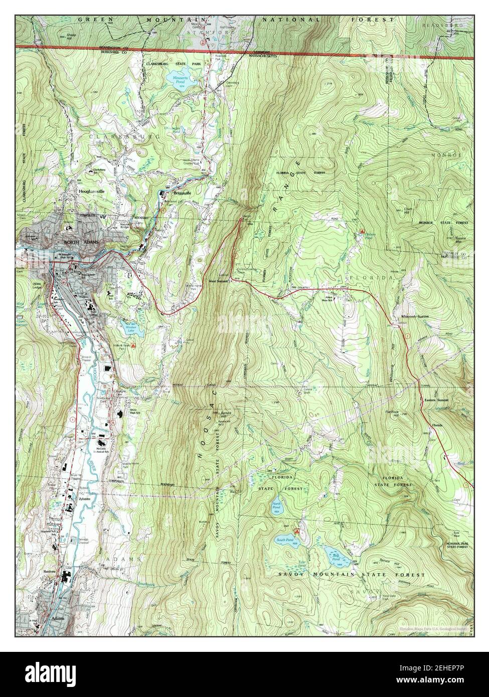 North Adams, Massachusetts, map 1997, 124000, United States of America