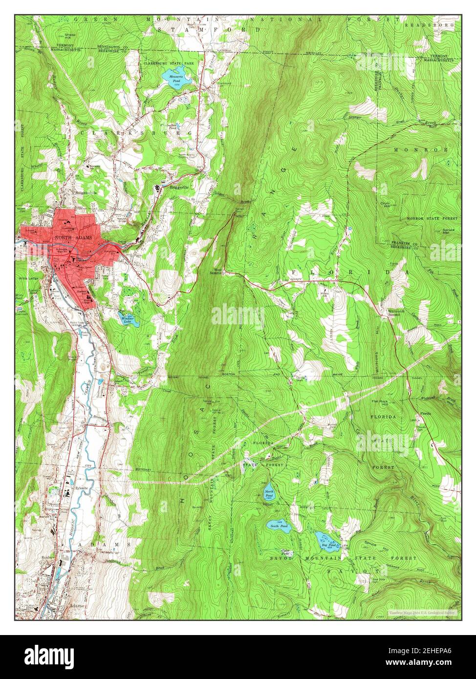 North Adams, Massachusetts, map 1960, 124000, United States of America