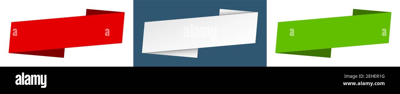 blank ribbon label sign set. blank banner Stock Vector Image & Art - Alamy