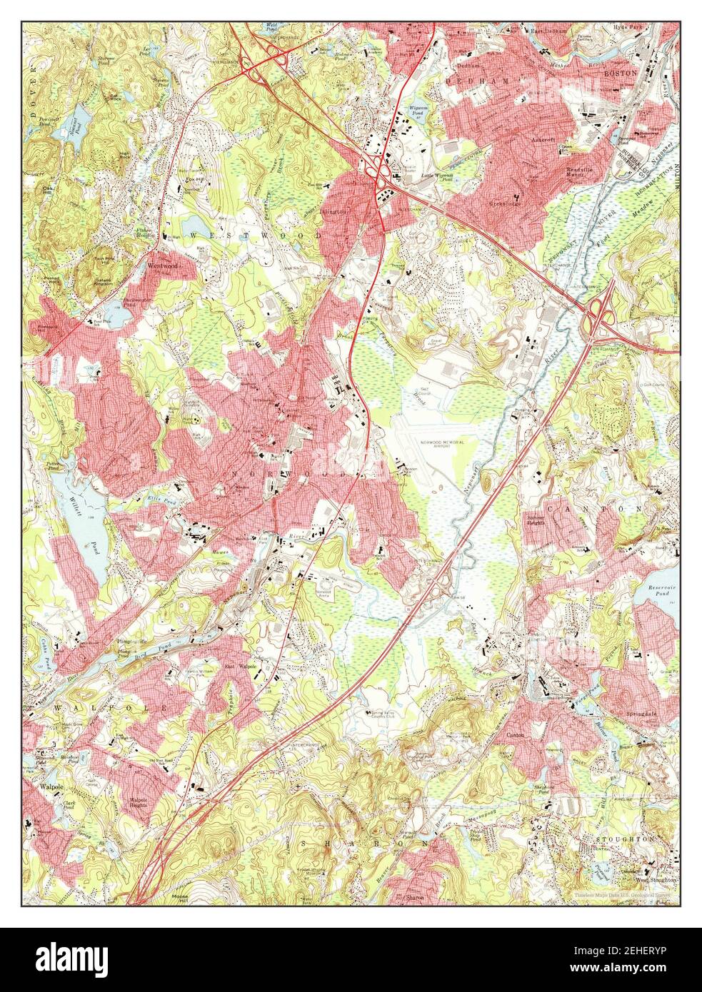 Norwood, Massachusetts, map 1970, 124000, United States of America by