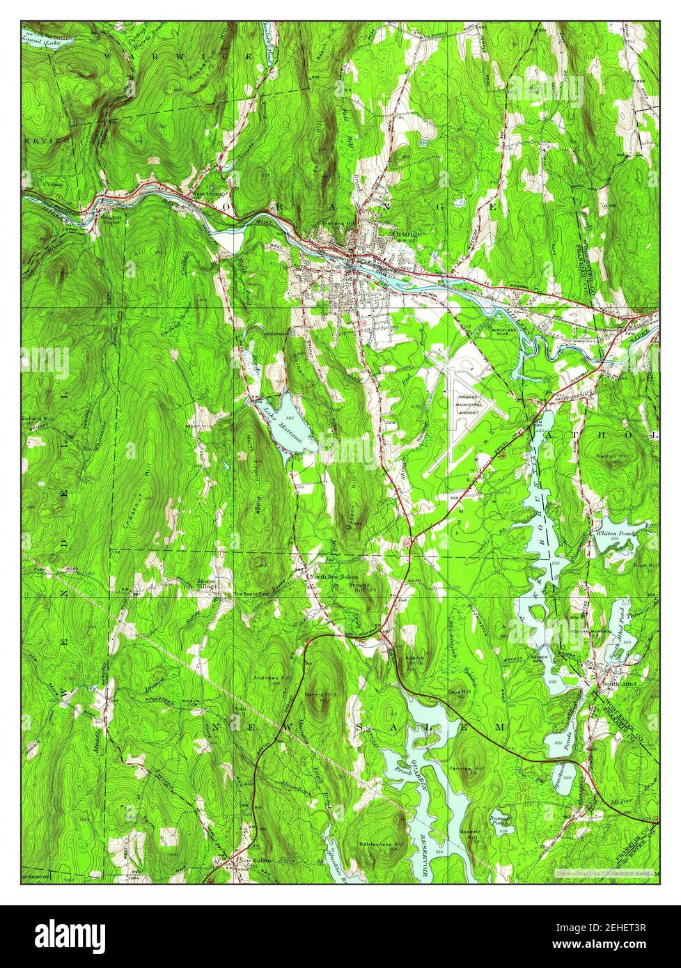 Orange, Massachusetts, map 1948, 124000, United States of America by