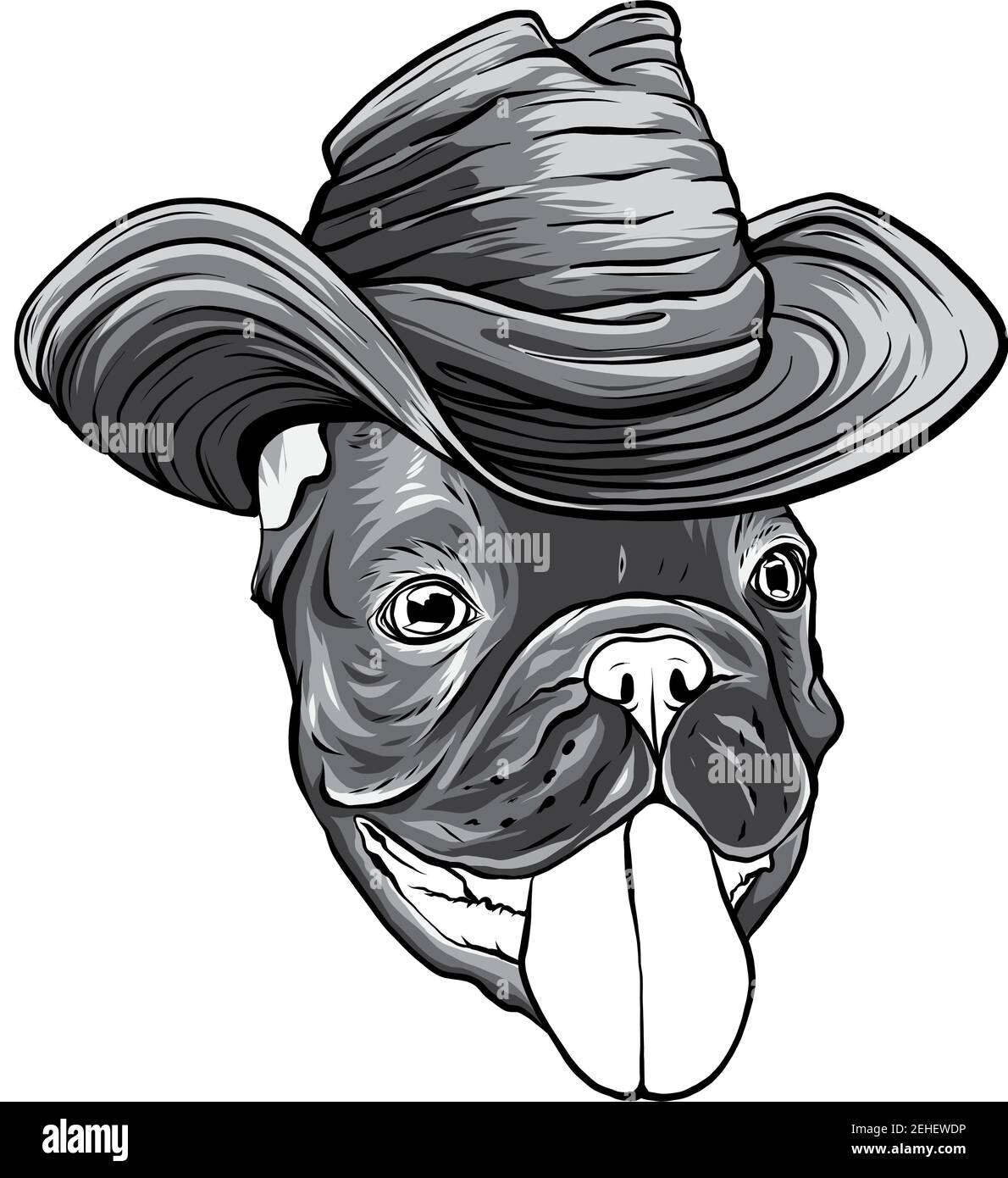 a dog in a cowboy hat. vector Stock Vector Image & Art Alamy