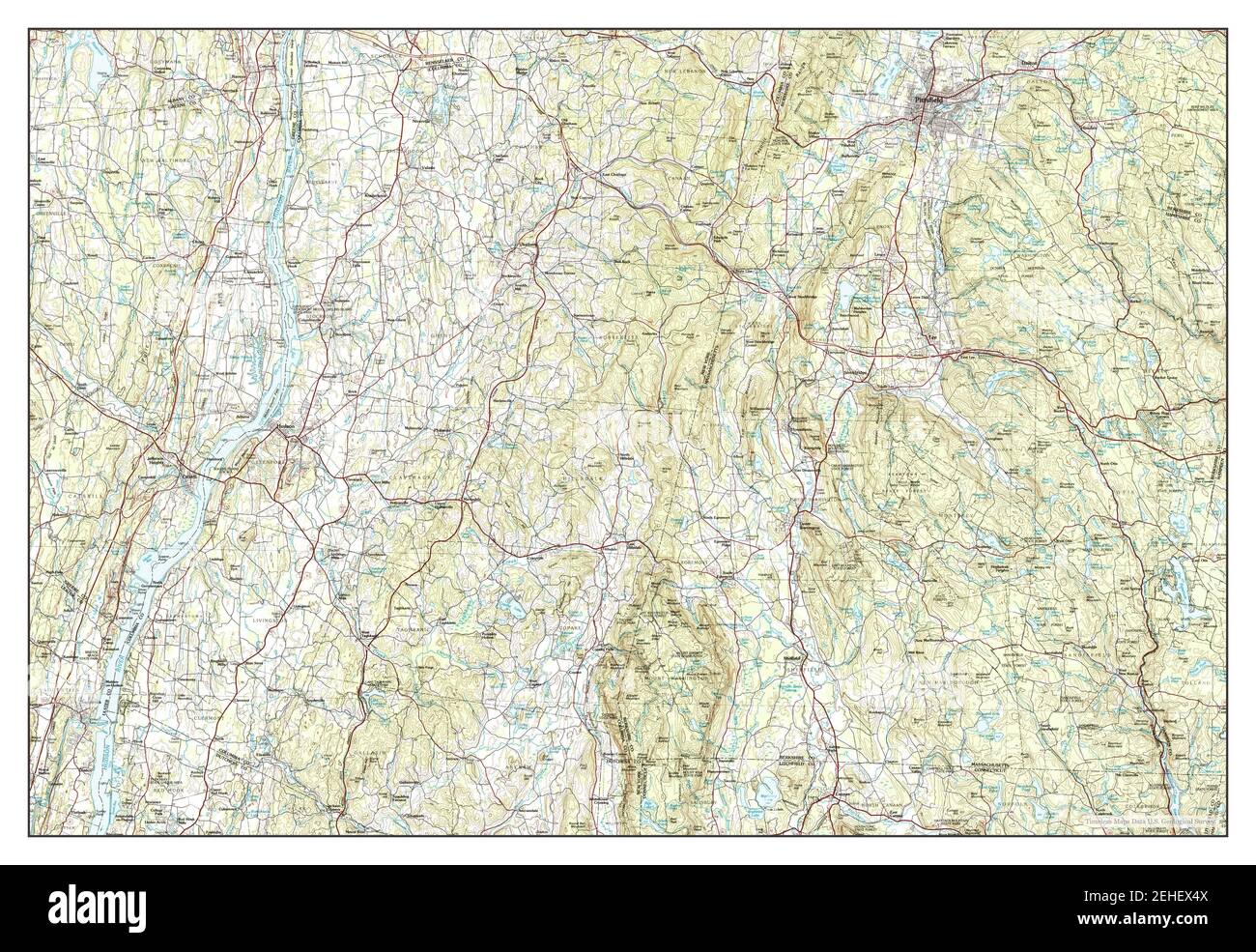 Pittsfield, Massachusetts, map 1986, 1100000, United States of America by Timeless Maps, data U