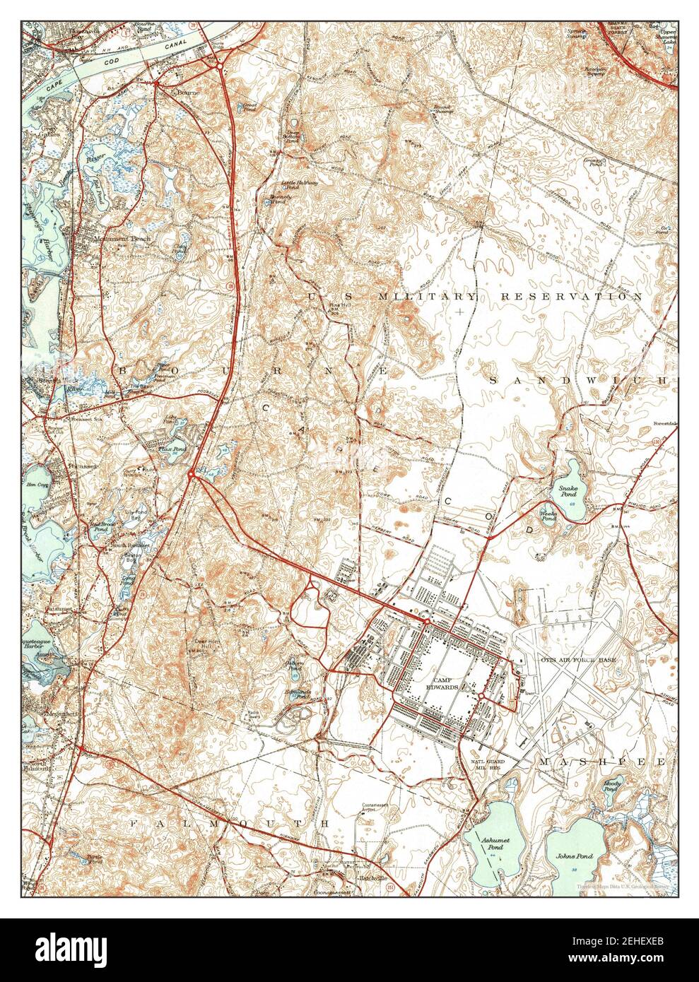 Pocasset massachusetts map hires stock photography and images Alamy