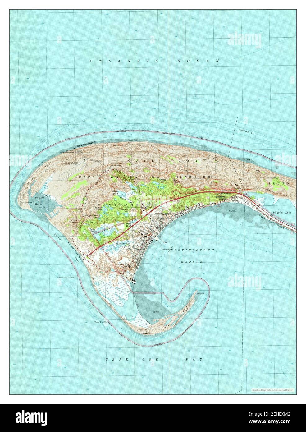 Provincetown, Massachusetts, map 1972, 125000, United States of