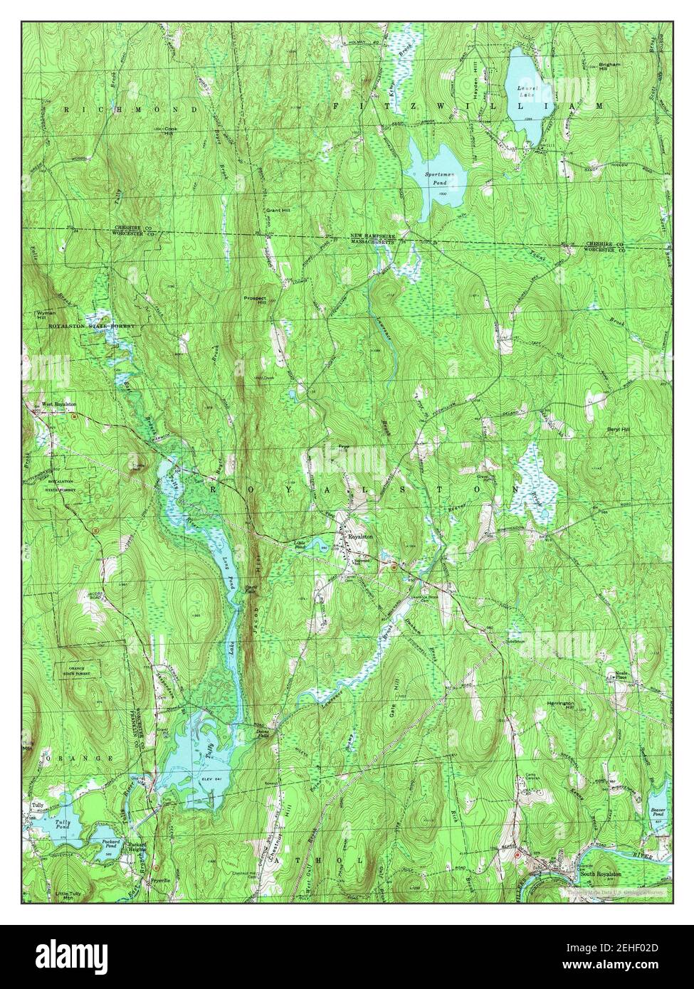 Royalston, Massachusetts, map 1971, 124000, United States of America