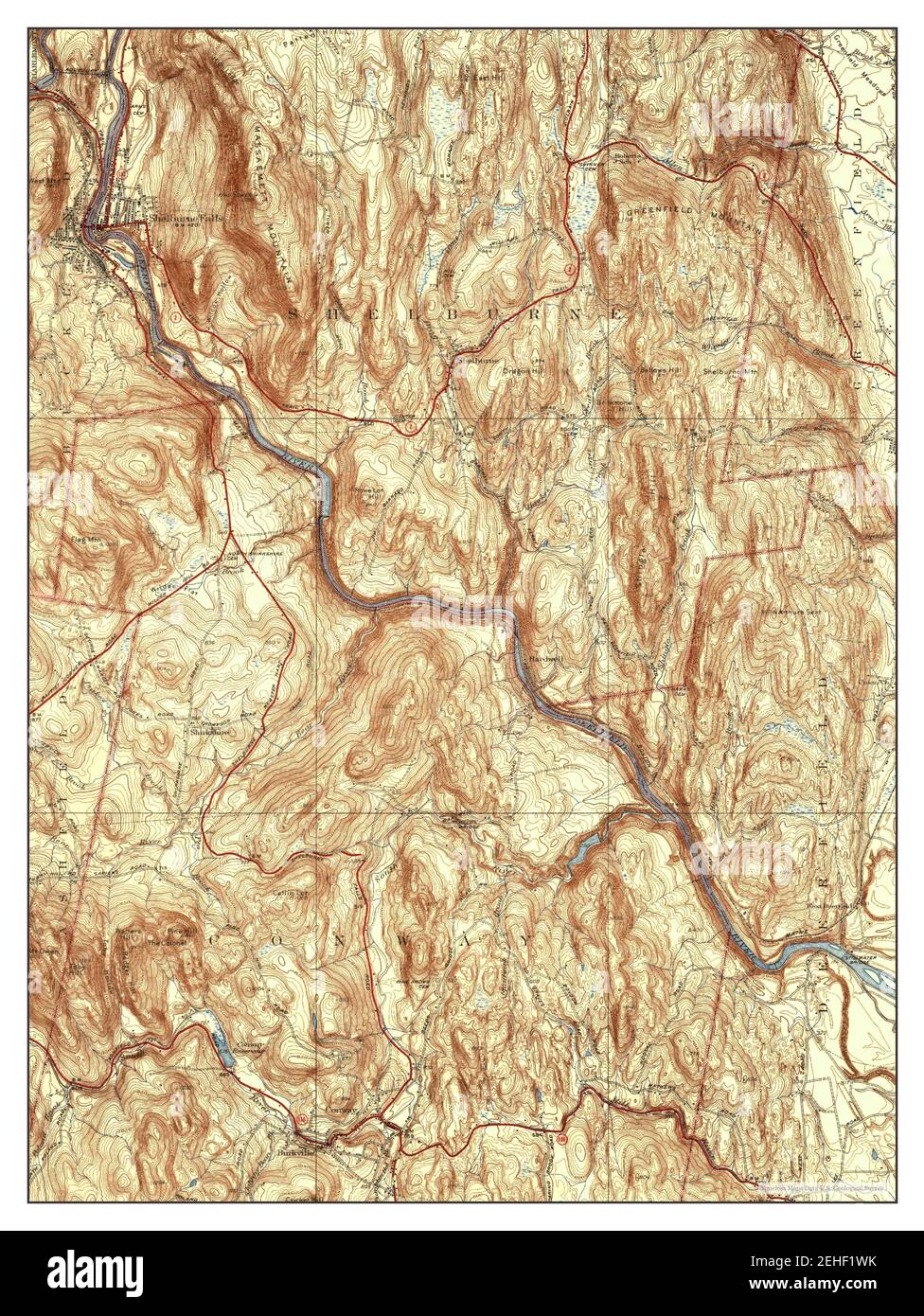 Shelburne Falls, Massachusetts, map 1941, 131680, United States of America by Timeless Maps