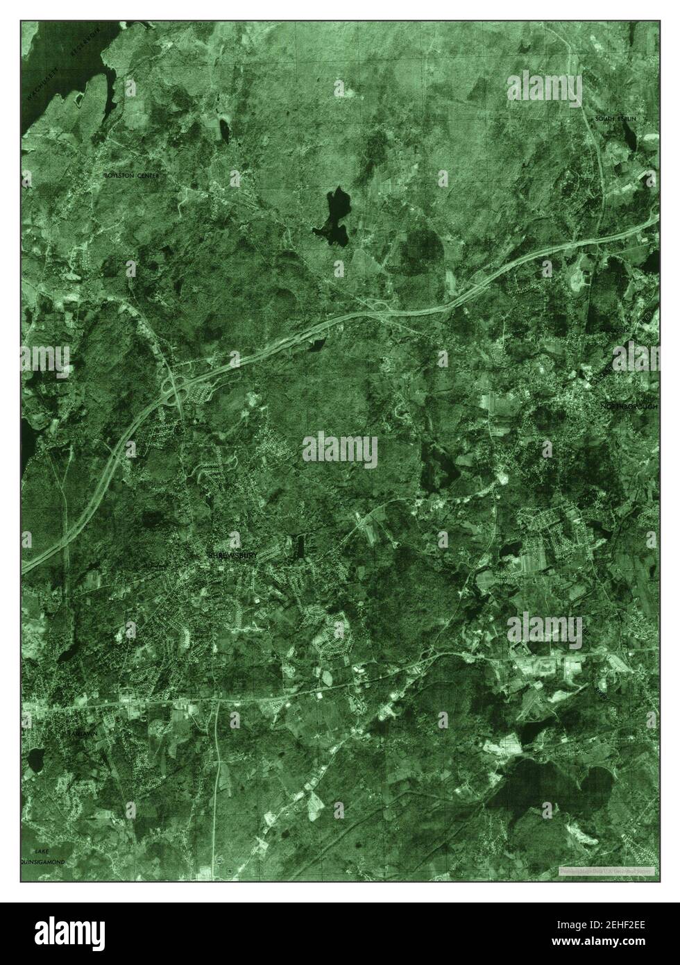 Shrewsbury, Massachusetts, map 1975, 125000, United States of America