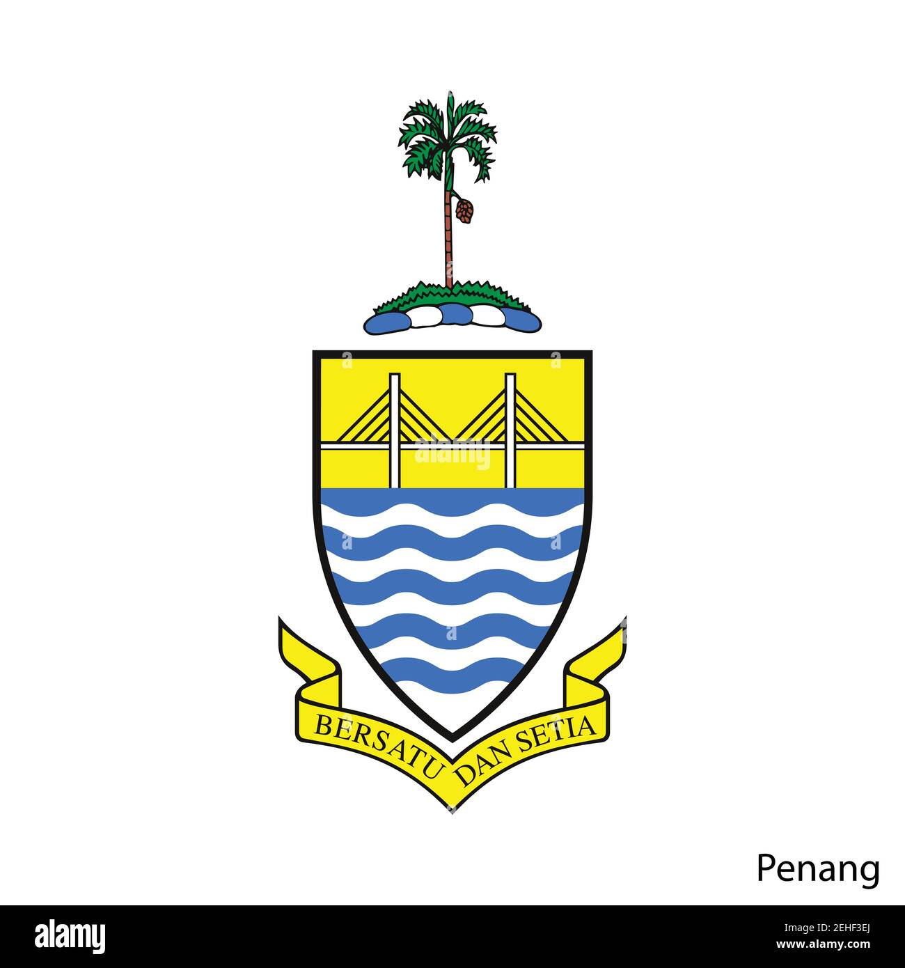 Coat Of Arms Of Penang Is A Malaysian Region Vector Heraldic Emblem Stock Vector Image Art Alamy