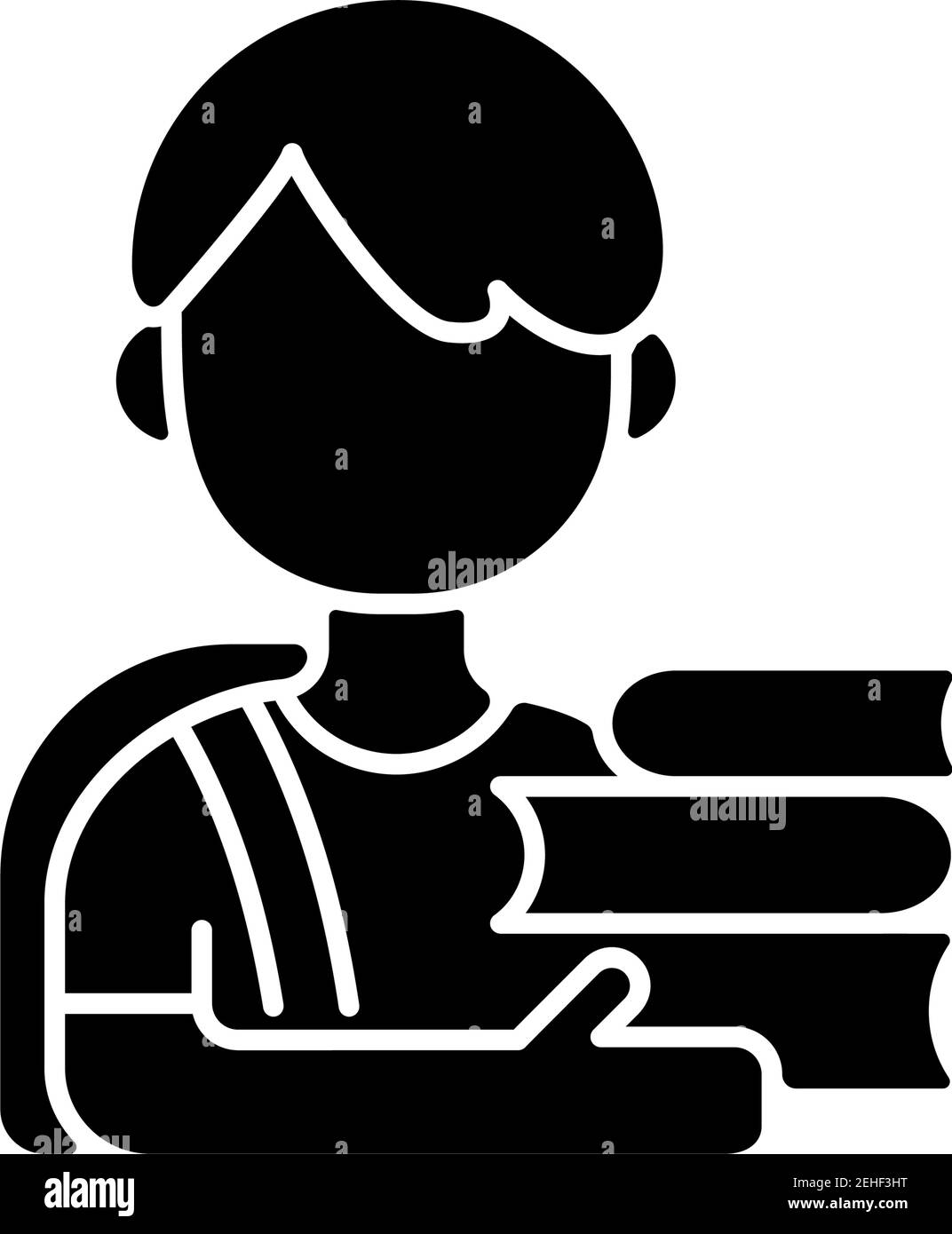 Schoolboy black glyph icon Stock Vector Image & Art - Alamy