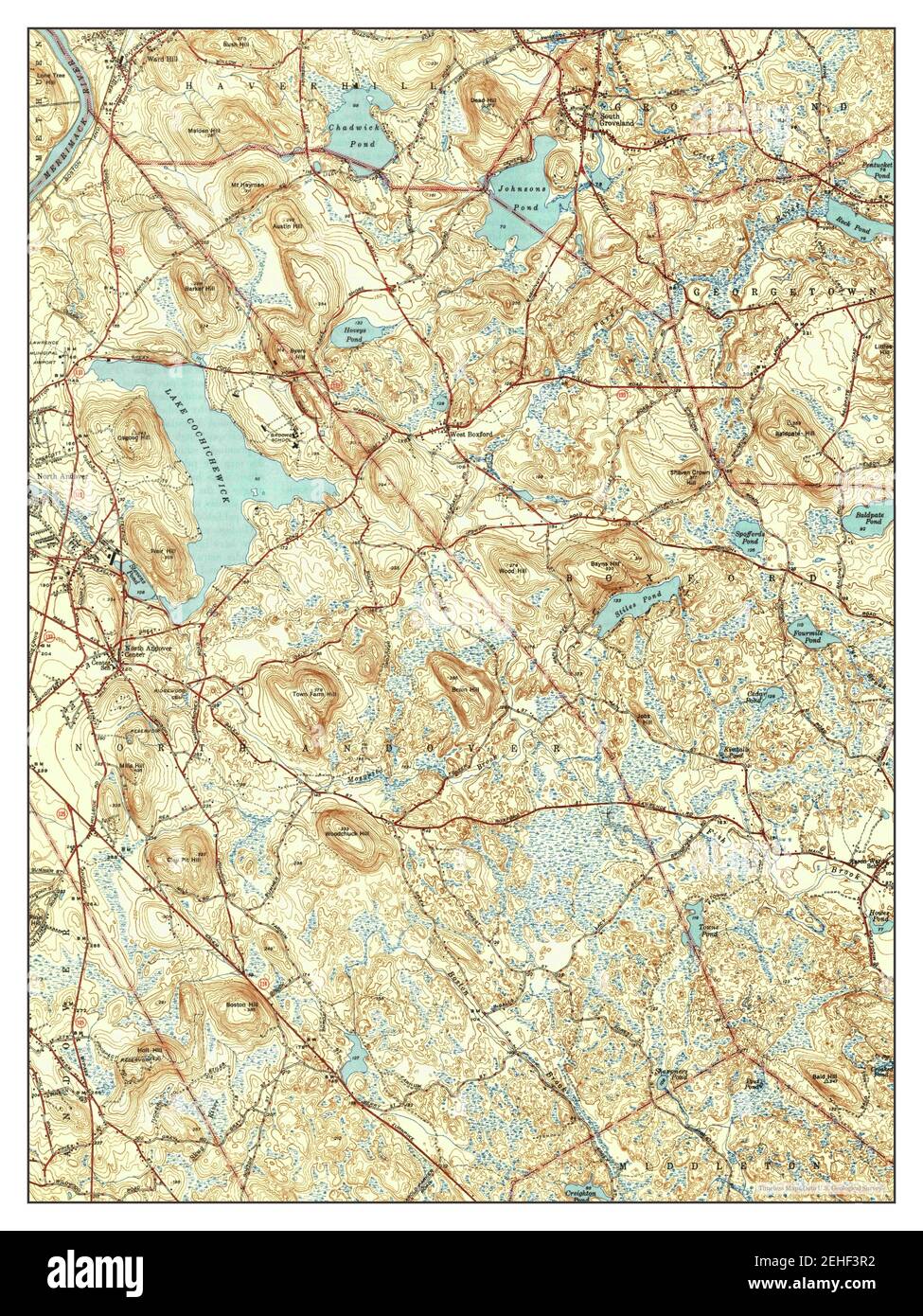 South Groveland, Massachusetts, map 1944, 131680, United States of
