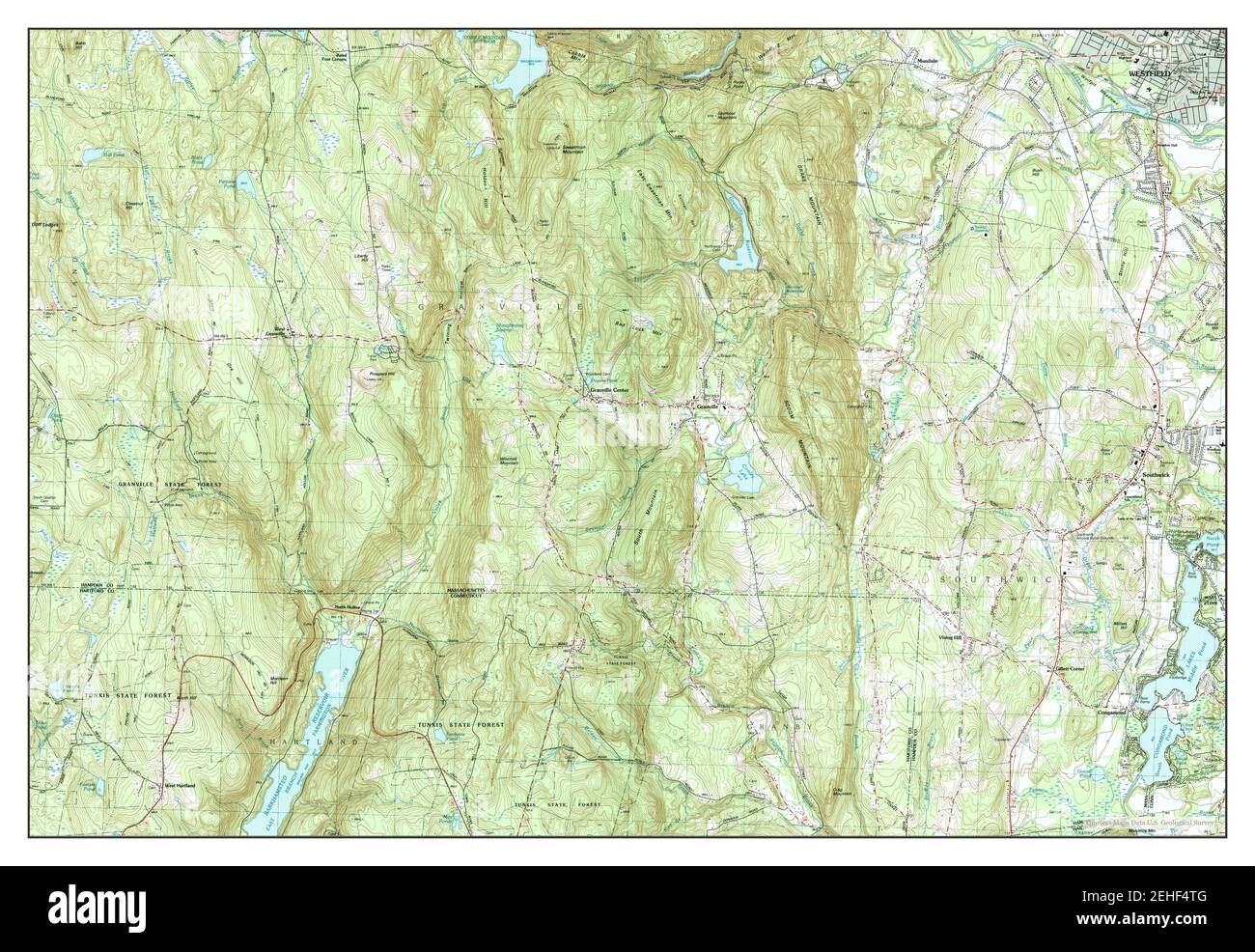 Southwick, Massachusetts, map 1987, 125000, United States of America
