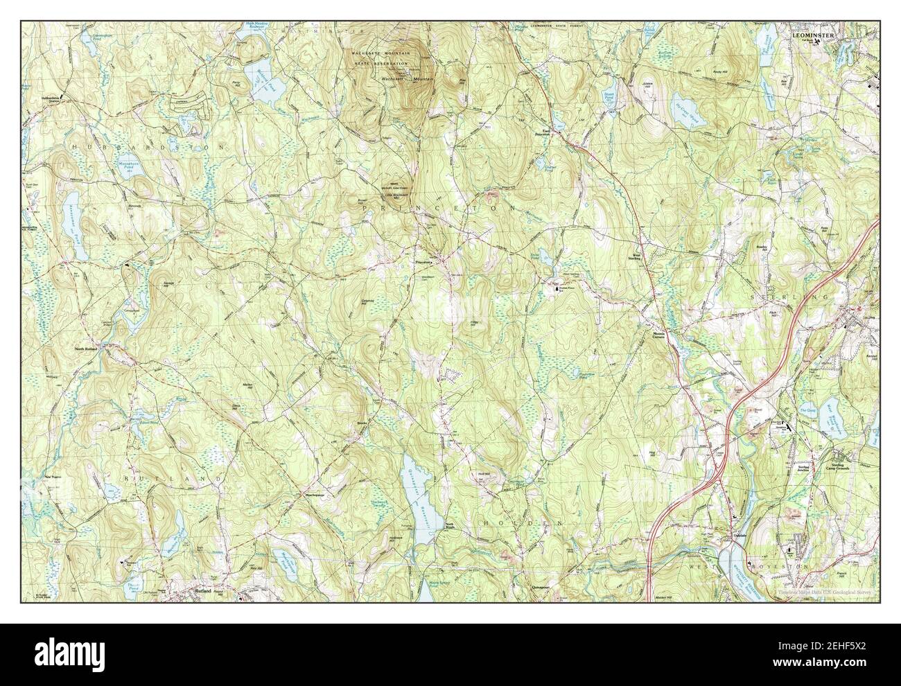 Massachusetts topo map Cut Out Stock Images & Pictures Alamy