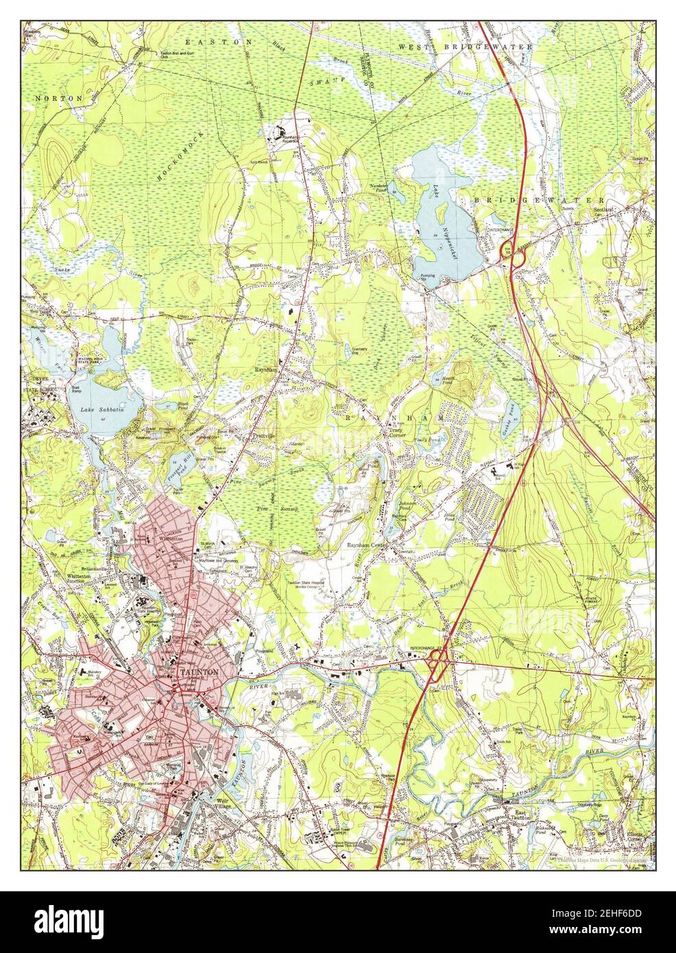 Taunton, Massachusetts, map 1978, 125000, United States of America by