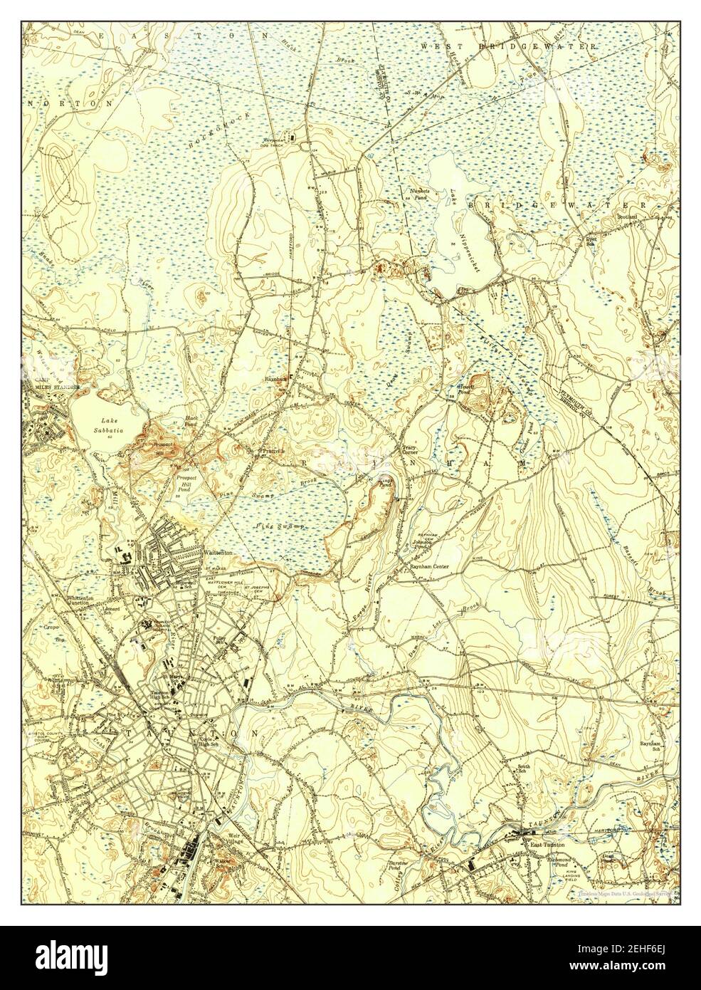 Taunton, Massachusetts, map 1944, 131680, United States of America by