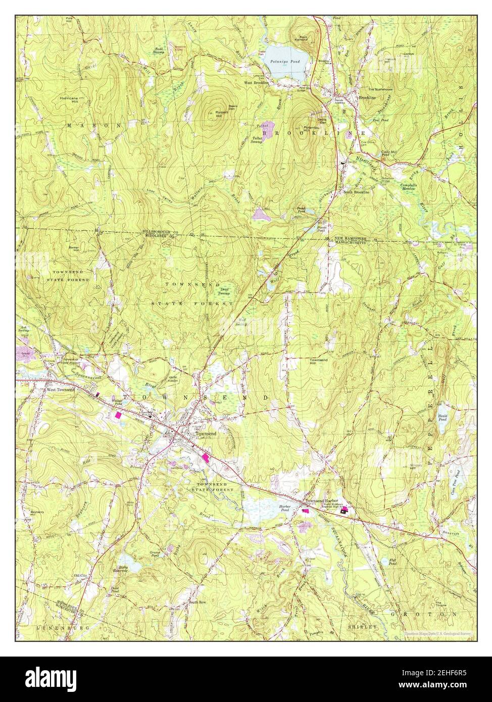 Townsend, Massachusetts, map 1965, 125000, United States of America by