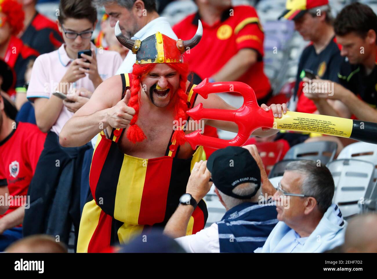 Football Soccer - Hungary v Belgium - EURO 2016 - Round of 16 - Stadium de Toulouse, Toulouse, France - 26/6/16  Belgium fan in fancy dress before the game  REUTERS/Michael Dalder  Livepic Stock Photo