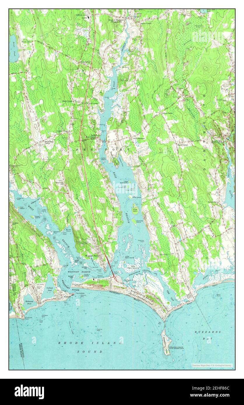 Westport, Massachusetts, map 1963, 124000, United States of America by