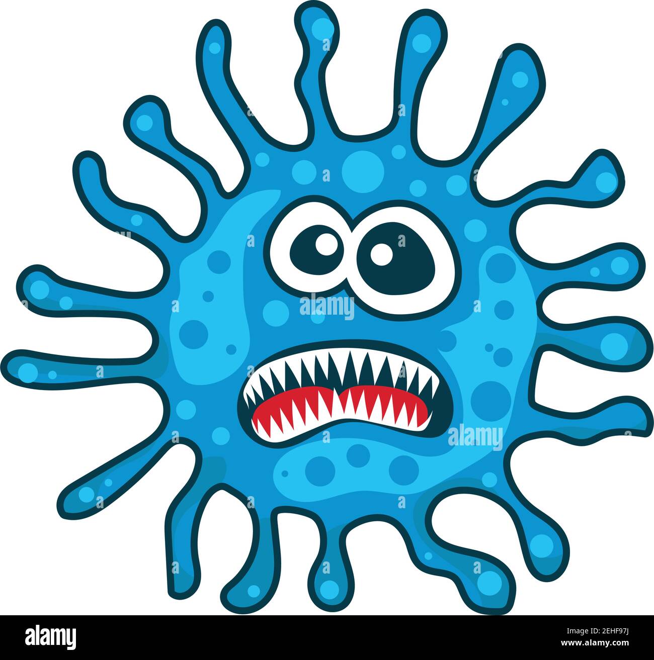 virus logo isolated on white background for science symbol. vector illustration Stock Vector