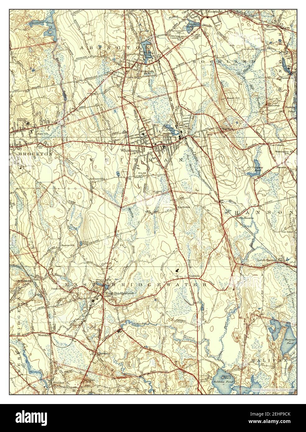 Whitman, Massachusetts, map 1941, 131680, United States of America by