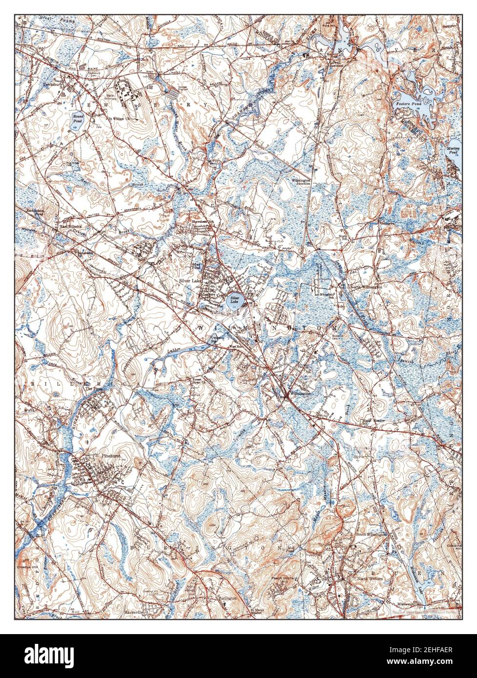 Wilmington, Massachusetts, map 1950, 131680, United States of America