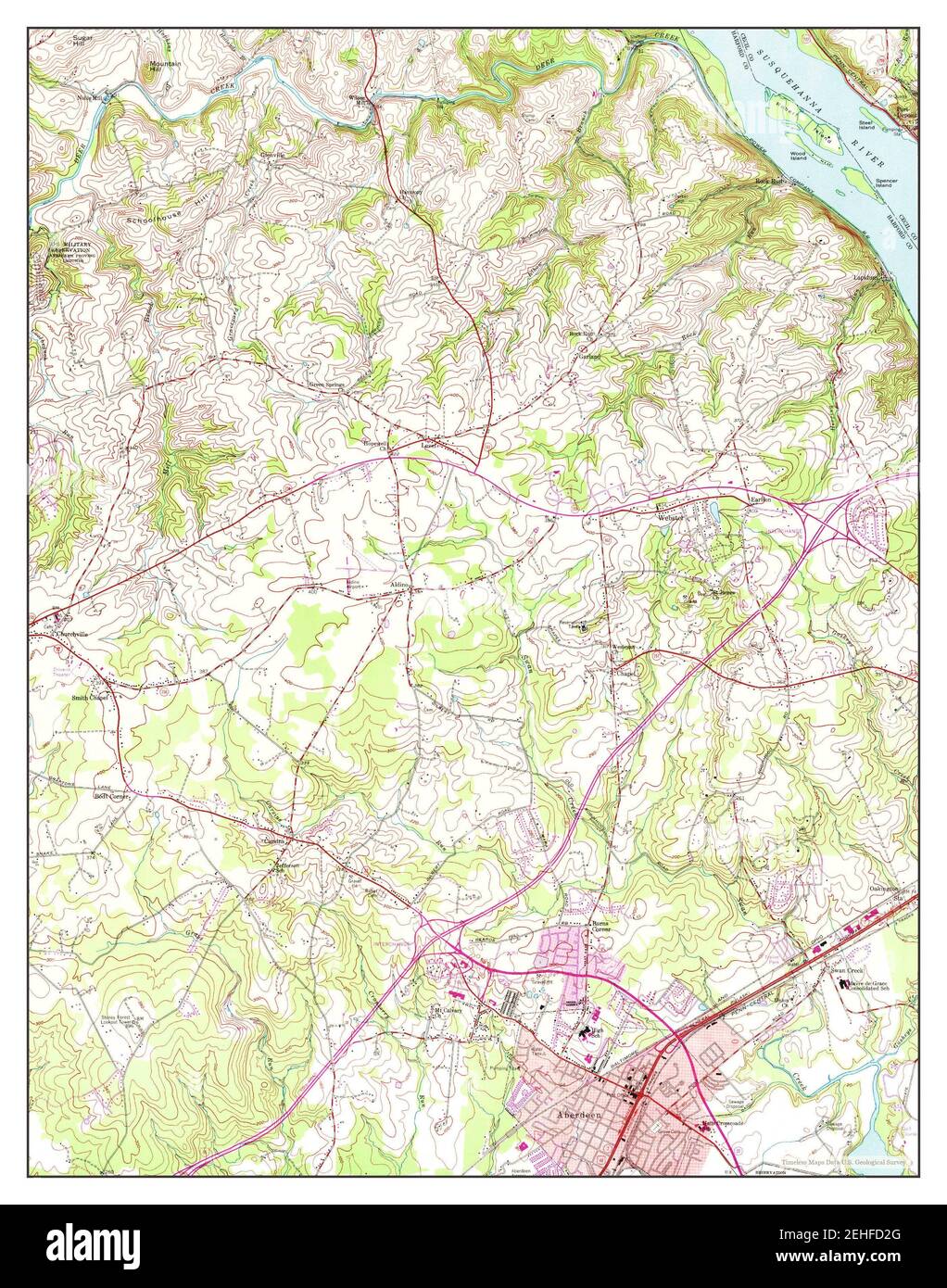 Aberdeen, Maryland, map 1953, 1:24000, United States of America by ...