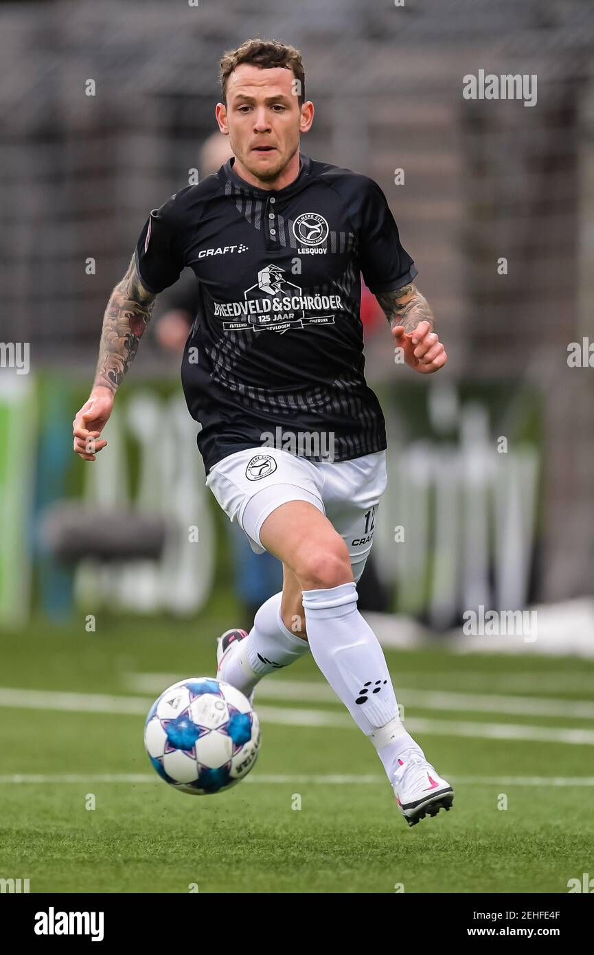 Helmond Netherlands February 16 Thibaut Lesquoy Of Almere City Fc During The Dutch Keukenkampioendivisie Match Between Helmond Sport And Almere Ci Stock Photo Alamy