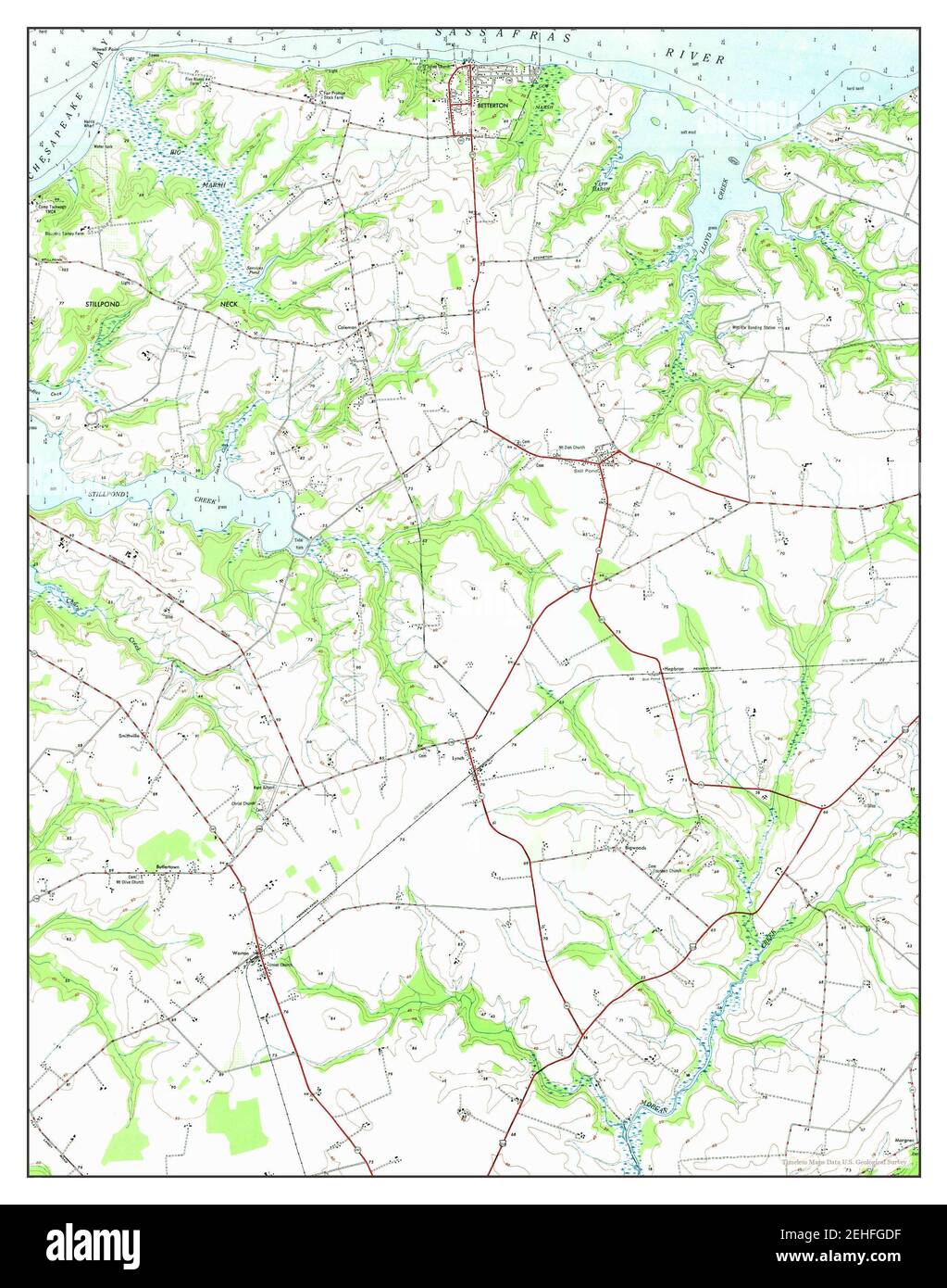 Betterton, Maryland, map 1948, 124000, United States of America by Timeless Maps, data U.S