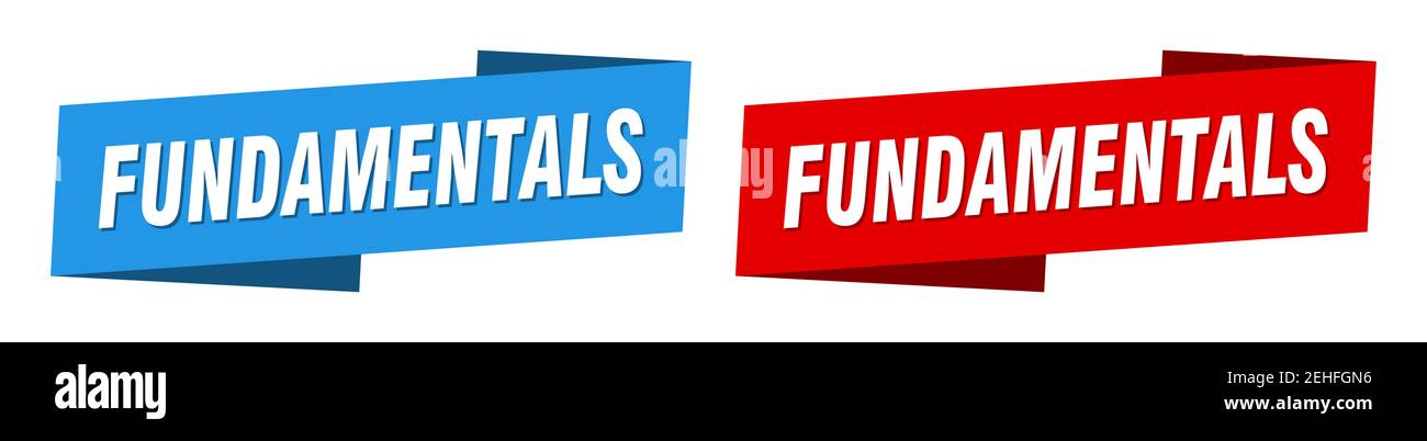 fundamentals ribbon label sign set. fundamentals banner Stock Vector ...