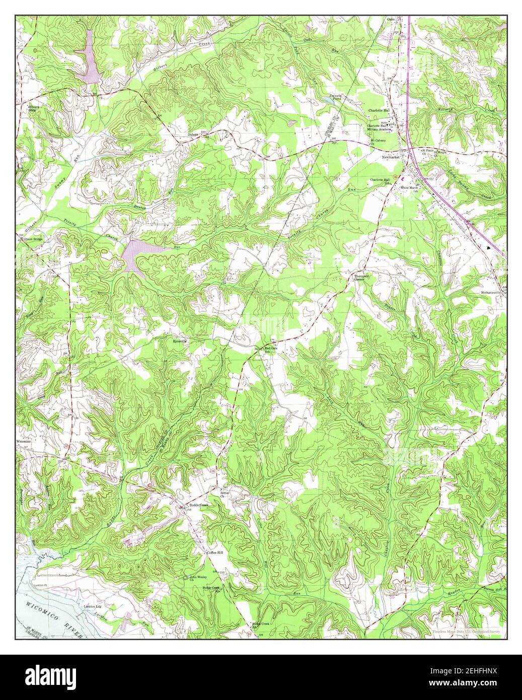 Charlotte Hall, Maryland, map 1953, 124000, United States of America