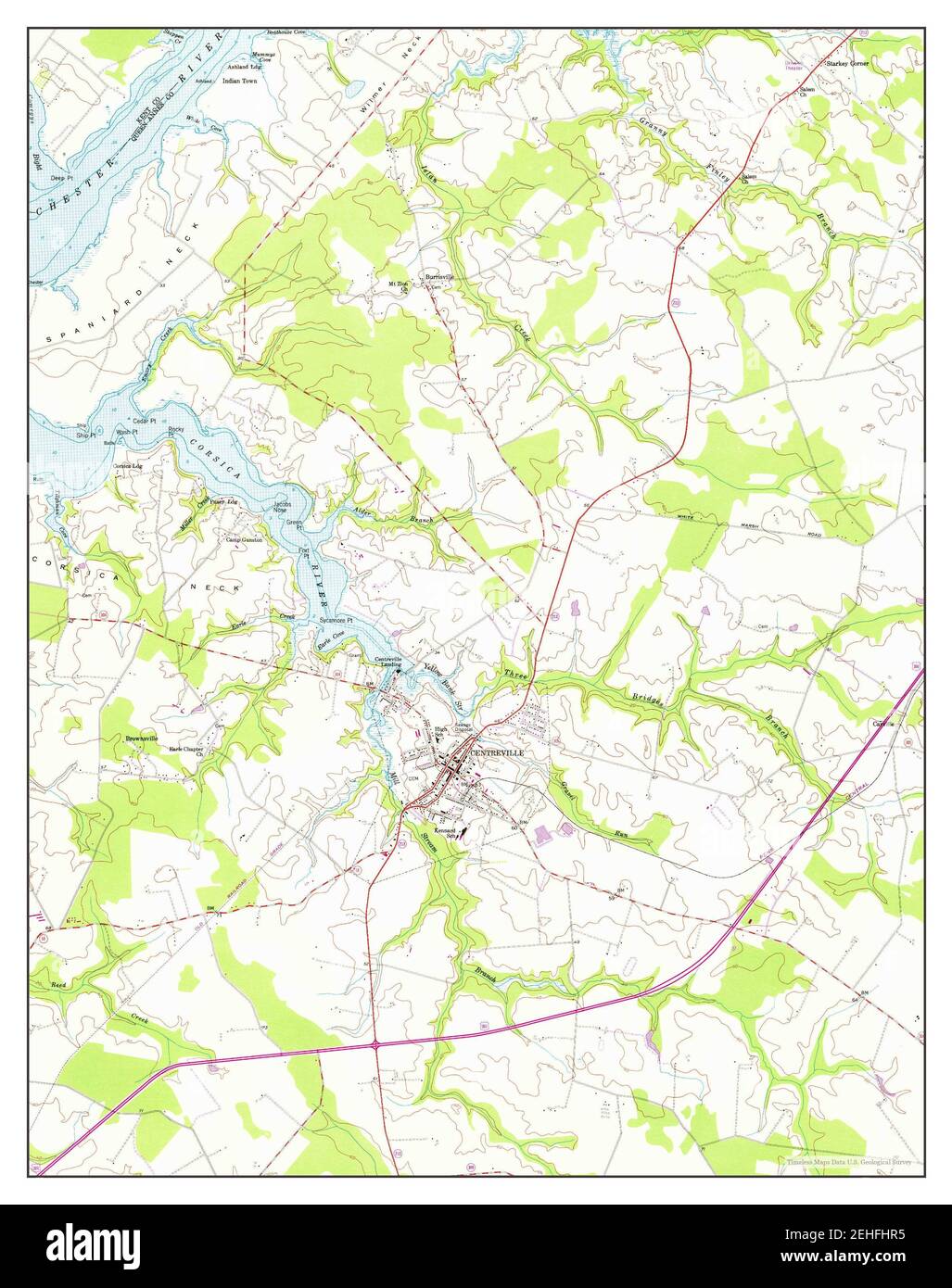 Centreville, Maryland, map 1954, 124000, United States of America by