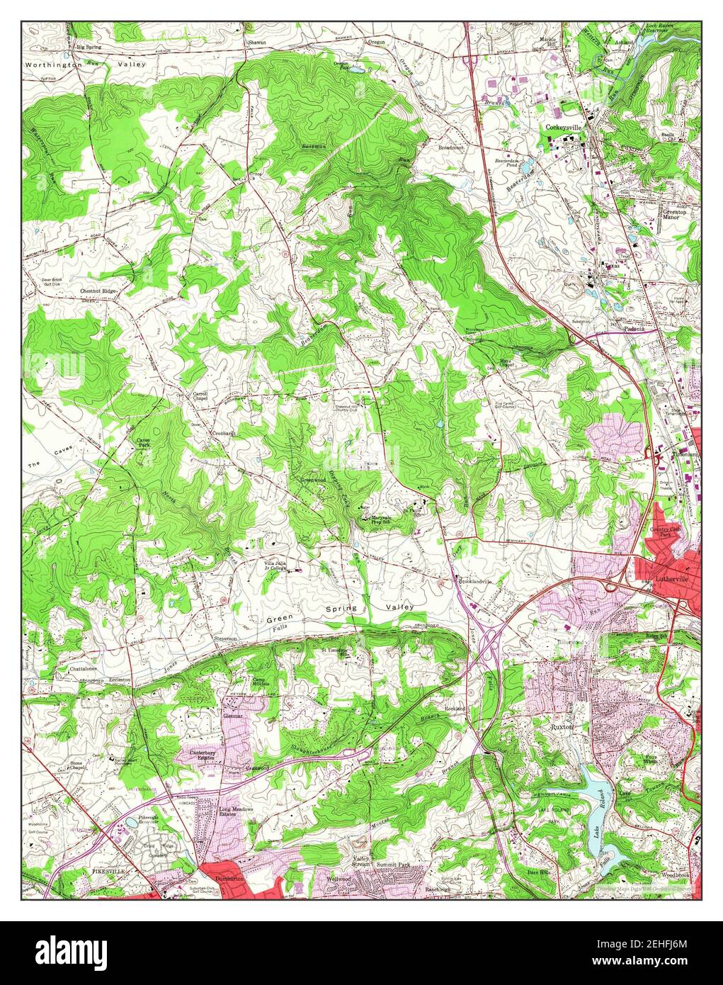Cockeysville, Maryland, map 1957, 124000, United States of America by