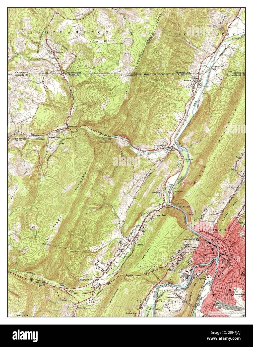 Cumberland Maryland map 1949 - Cumberland Maryland Map 1949 124000 United States Of America By Timeless Maps Data Us Geological Survey 2EHFJAJ
