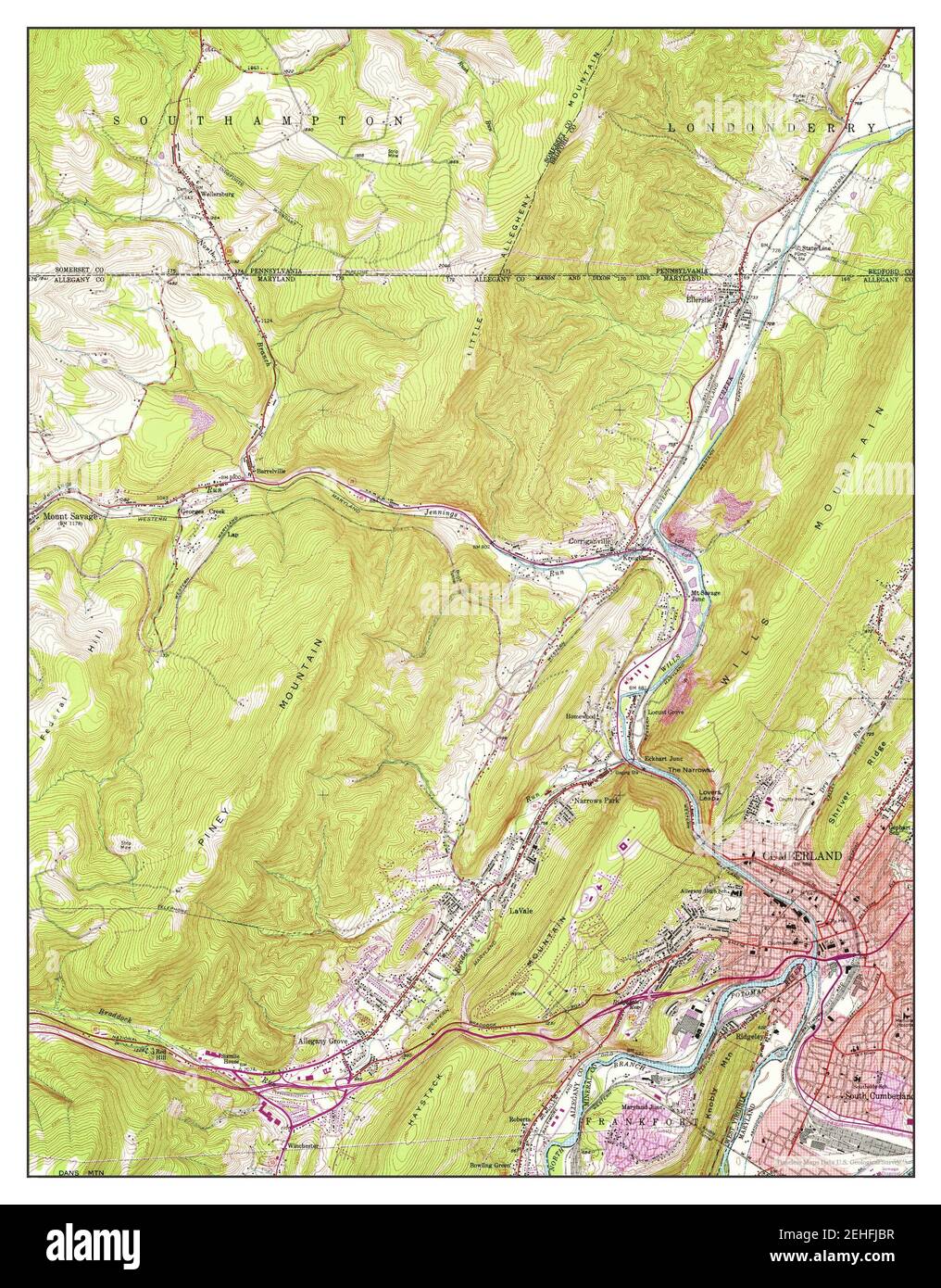 Cumberland Maryland map 1949 - Cumberland Maryland Map 1949 124000 United States Of America By Timeless Maps Data Us Geological Survey 2EHFJBR