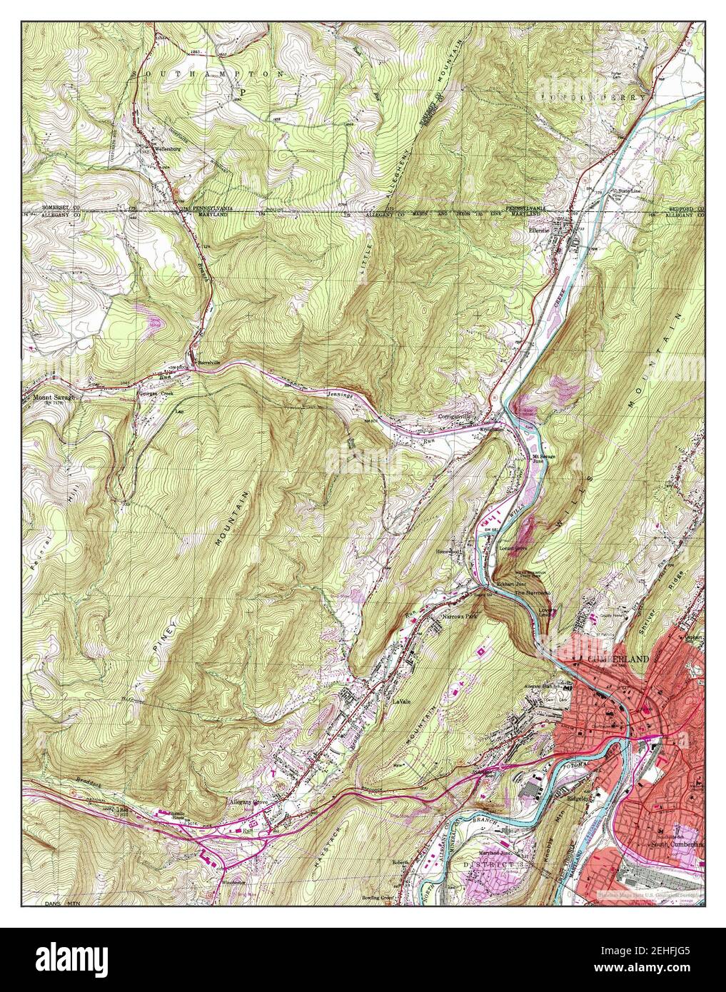 Cumberland Maryland map 1993 - Cumberland Maryland Map 1993 124000 United States Of America By Timeless Maps Data Us Geological Survey 2EHFJG5