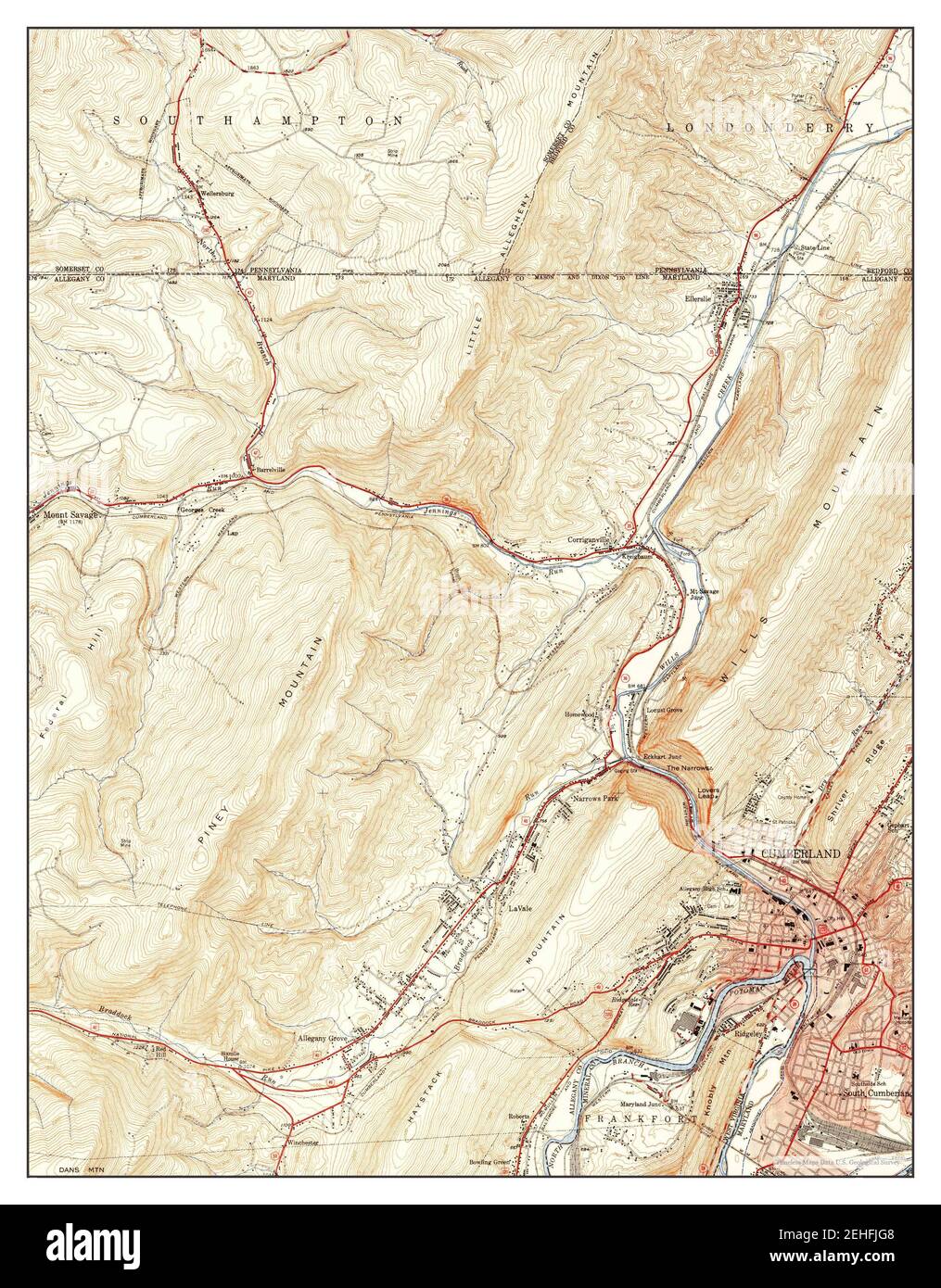 Cumberland Maryland map 1951 - Cumberland Maryland Map 1951 124000 United States Of America By Timeless Maps Data Us Geological Survey 2EHFJG8