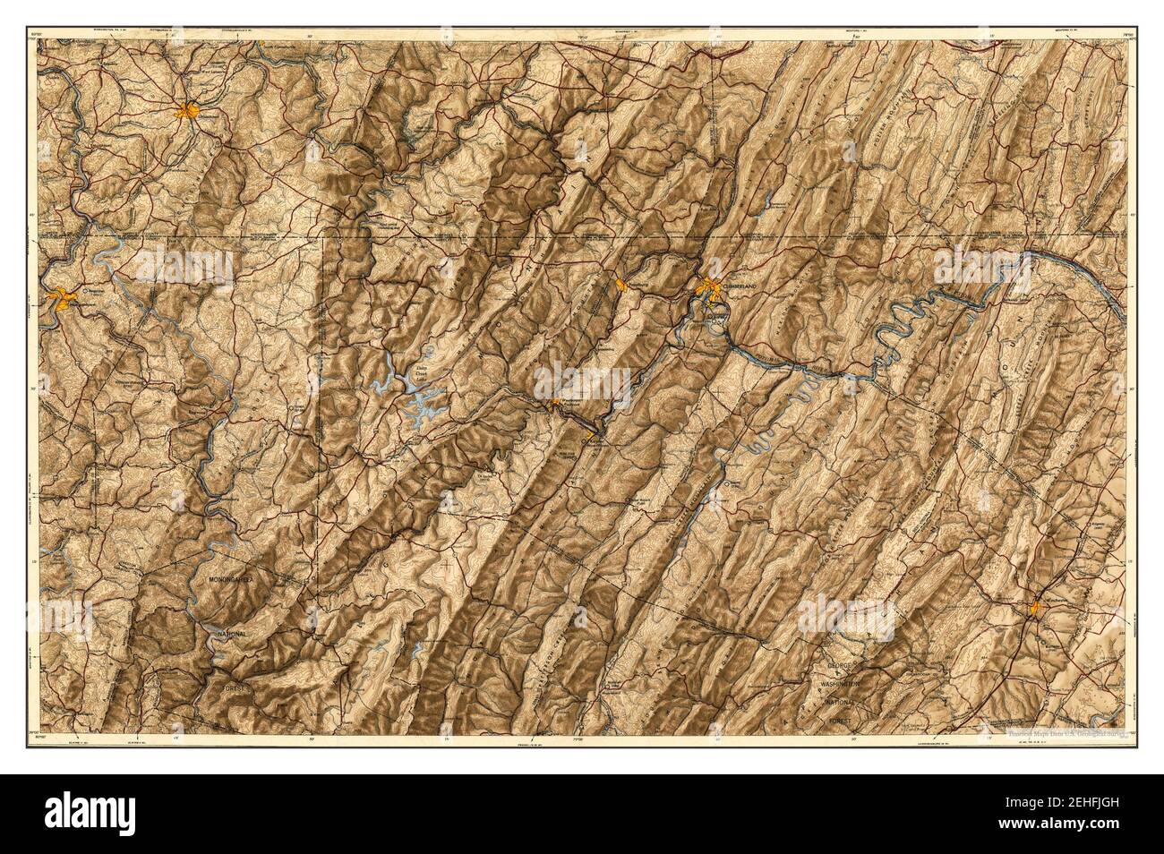Cumberland Maryland map 1948 - Cumberland Maryland Map 1948 1250000 United States Of America By Timeless Maps Data Us Geological Survey 2EHFJGH